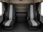 Set Huse Scaune Camion pentru Volvo FH4 2014+, Textil, Negru-Gri, 4 Piese