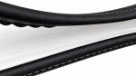 Husa volan pentru camion din piele naturala, 44-46 cm, Negru cu cusaturi gri