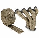 Banda termica termoizolanta, galerii evacuare, tobe de esapament, auto, moto, 1000°C, 5 cm x 12 m, Titanium