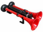 Claxon Pneumatic Dublu 24V Super Apollo Echo pentru Camion, TIR si Autobuz, 125 dB, 3-10 Bar