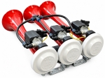 Claxon Pneumatic Triplu 24V Triple Arab pentru Camion, TIR si Autobuz, 125 dB, 3-10 Bar