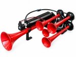 Claxon Pneumatic cu 5 Trompete 24V Super Resonant Air Dadan pentru Camion, TIR si Autobuz, 125 dB, 3-10 Bar