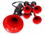 Claxon Pneumatic cu 5 Trompete 24V Super Resonant Air Dadan pentru Camion, TIR si Autobuz, 125 dB, 3-10 Bar