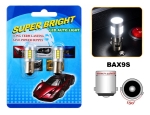 Set 2 Becuri LED Auto BAX9S pentru Lumini de Zi DRL, 17 SMD, 12V, 2W, Lumina Alba, cu Lupa, Blister