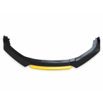 Prelungire Bara Fata Universala, Lip Spoiler Splitter Auto din 4 Piese, Plastic ABS, Negru cu Galben, 180 cm