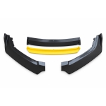 Prelungire Bara Fata Universala, Lip Spoiler Splitter Auto din 4 Piese, Plastic ABS, Negru cu Galben, 180 cm