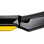 Prelungire Bara Fata Universala, Lip Spoiler Splitter Auto din 4 Piese, Plastic ABS, Negru cu Galben, 180 cm