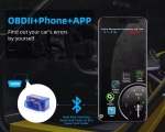 Interfata Diagnoza Auto OBD2 ELM327 Mini, Bluetooth, Scanner Auto, Citire si Stergere Erori, Albastru