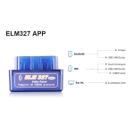 Interfata Diagnoza Auto OBD2 ELM327 Mini, Bluetooth, Scanner Auto, Citire si Stergere Erori, Albastru
