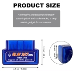 Interfata Diagnoza Auto OBD2 ELM327 Mini, Bluetooth, Scanner Auto, Citire si Stergere Erori, Albastru