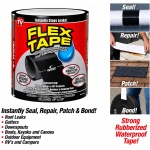 Banda Adeziva Impermeabila FLEX TAPE, Cauciucata, pentru Reparatii si Etansare, 10 cm x 152 cm, Negru