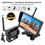 Sistem Camera Marsarier Wireless cu Monitor 7 Inch, 12V/24V, Vedere Nocturna IR, IP67, pentru Camion, TIR si Autoutilitara