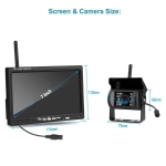 Sistem Camera Marsarier Wireless cu Monitor 7 Inch, 12V/24V, Vedere Nocturna IR, IP67, pentru Camion, TIR si Autoutilitara