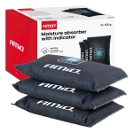 Set 3 absorbante de umiditate AMIO cu indicator de saturatie, 3x400 g, pentru auto, garaj, rulota si barca