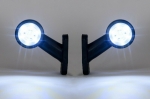 Set 2X Lampa Laterala LED Flexzon,7.5cm, Pentru Gabarit 12v - 24v, Rosu, Alb