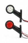 Set 2X Lampa Laterala LED Flexzon,7.5cm, Pentru Gabarit 12v - 24v, Rosu, Alb