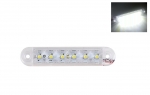 LED Lampa Laterala Flexzon, Alba, Gabarit, 12V -24V, 6 SMD, Resistenta La Apa