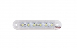 LED Lampa Laterala Flexzon, Alba, Gabarit, 12V -24V, 6 SMD, Resistenta La Apa