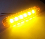 LED Lampa Laterala Flexzon, Galbena, Gabarit, 12V -24V, 6 SMD, Resistenta La Apa