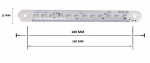 LED Lampa Laterala Flexzon, Alba, Gabarit, 12V -24V, 18cm, 12 SMD, Resistenta La Apa