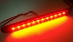 LED Lampa Laterala Flexzon, Rosu, Gabarit, 12V -24V, 18cm, 12 SMD, Resistenta La Apa