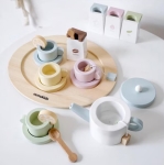 Set de Ceai din lemn, 21 piese, multicolor