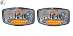 Set Far oval 12V 24V 9,6 inchi și 6 LED-uri 2 funcții pentru camion 2 buc