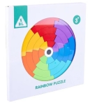 Puzzle educativ din lemn TANGRAM cu 15 carduri duble cu figurine