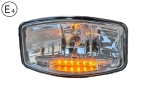 Far oval 12V 24V 9,6 inchi și 6 LED-uri 2 funcții pentru camion