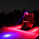 Stivuitor cu LED Linie rosie Lampa de avertizare de siguranta Lumina de lucru 10V-80V