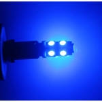 Bec Led T10 Flexzon, 9 SMD, W5W, 12V, Pentru Pozitie, Plafoniere, Portbagaj, Lumina Albastru