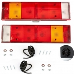 Set 2 LED Lampi Stop Auto Flexzon, Cu Priza, 8 Functii, Pentru Remorca, Camion, Trailer, 12V -24V, 46cm x 13cm