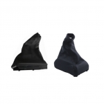 Set Flexzon, Manson Frana de Mana si Schimbator de Viteze pentru Opel Corsa C 2000 - 2006 TIGRA B 2004-2012 COMBO C 2001-2011, 2 Piese, Plastic ABS, Piele, Negru