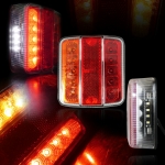 Set 2 Lampi Auto LED Spate Flexzon, Universale, 5 Functii, Remorca, Camion, Trailer, 12-24V