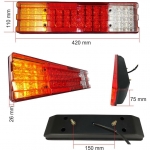 Set 2X Led Lampi Stop Auto Flexzon, 6 Functii, pentru Remorca, Camion, Trailer, 12V