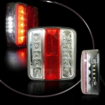 Set 2 Lampi Led Stop Auto Flexzon, 5 Functii, 14 Leduri, Remorca, Camion, Trailer, 12-24V