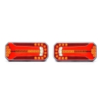 Set 2 Lampi Auto LED Spate, Cu Semnalizare Dinamica, Universale,6 Functii, Neon Glow, Remorca, Camion, E-Mark, 12-24V