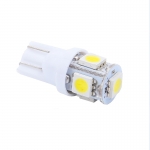 Bec Led T10 Flexzon, 5 LED SMD, W5W, 12V, Pentru Pozitie, Plafoniere, Portbagaj, Lumina Alb 6000K