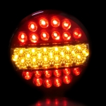 Set 2X Lampi Auto LED Spate Flexzon,Rotunda ( Tip Hamburger) 3, Ø140mm , Remorca, Camion, Trailer, 12V-24V