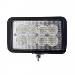 Proiector LED Flexzon, PRO, Pentru Masina Agricol, Tractor, 3200lm, 152mm, 40W, 12V-24V, 8 Leduri, Compatibil Case , John Deere , Ford-New Holland , Komatsu