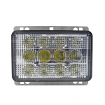 Proiector LED Flexzon, Cu 2 Faze - Faza Scurta si Faza Lunga, PRO, Pentru Masina Agricol, Tractor, 5100lm, 16.5cm, 60W, 12V-24V, 12 Leduri