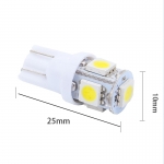 Bec Led T10 Flexzon, 5 LED SMD, W5W, 12V, Pentru Pozitie, Plafoniere, Portbagaj, Lumina Alb 6000K