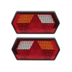 Set 2 LED Lampi Stop Auto Flexzon, Neon, Cu Semnalizare DInamica, 12-24V, pentru Remorca, Camion, Trailer