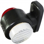 Set 2X Lampa Laterala LED Flexzon, 85mm, 12v - 24v, Rosu si Alb, Cauciuc, Pentru Remorca, Camion