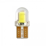 Bec Led T10 Flexzon, 2 COB, W5W, Silicon, 12V, Pentru Pozitie, Plafoniere, Portbagaj, Lumina Alb 6000k