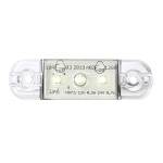 Lampa De Gabarit LED, Alba, E-Mark, 3 Leduri, 12V-24V, 8.4cm, pentru Remorci, Autoutilitare, Camioane