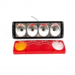 Set 2X Lampi Stop Auto Flexzon, Cu Cablu, 5 Functii, 12V - 24V, 314mm x 100mm x 65mm, Pentru Remorca, Camion, Trailer