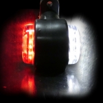 Set 2X Lampa Laterala LED Flexzon, Mini, 5.5cm, 12v - 24v, Rosu si Alb, Pentru Remorca, Camion