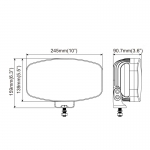 LED Proiectoar Flexzon, 3 functii, 24,5cm x 13,9cm, 52W, 4100lm, 12V - 24V, E-Mark, pentru TIR, DAF, MAN, SCANIA