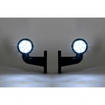 Set 2X Lampa Laterala LED Flexzon, Mini, 7.5cm, 12v - 24v, Rosu si Alb, Cot, Pentru Remorca, Camion